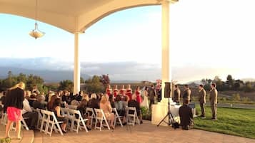 Outdoor wedding area