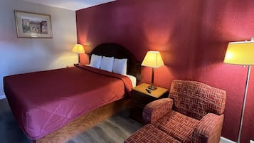 Desk, free WiFi, bed sheets