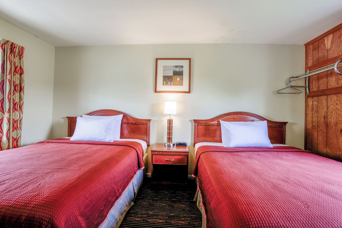 Room, 2 Queen Beds, Smoking | Desk, iron/ironing board, free WiFi, bed sheets