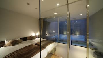 Ropa de cama de alta calidad y minibar