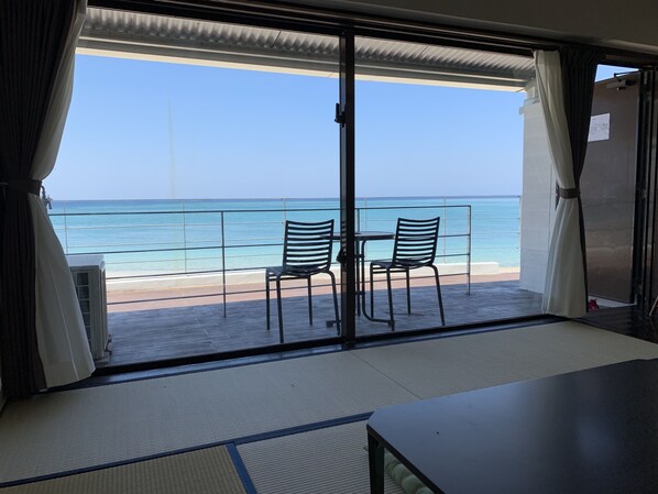 Quadruple Room, Non Smoking, Sea View | Blackout drapes, free WiFi - On The Beach Lue (Motobu)