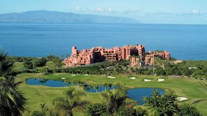 A large resort with multiple buildings, a golf course, and two ponds. - Rok Plaza - Only Adults (Guia de Isora)