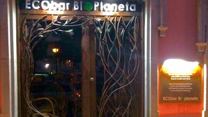 A storefront with the sign "EcoBar BioPlanet." - Rok Plaza - Only Adults (Guia de Isora)