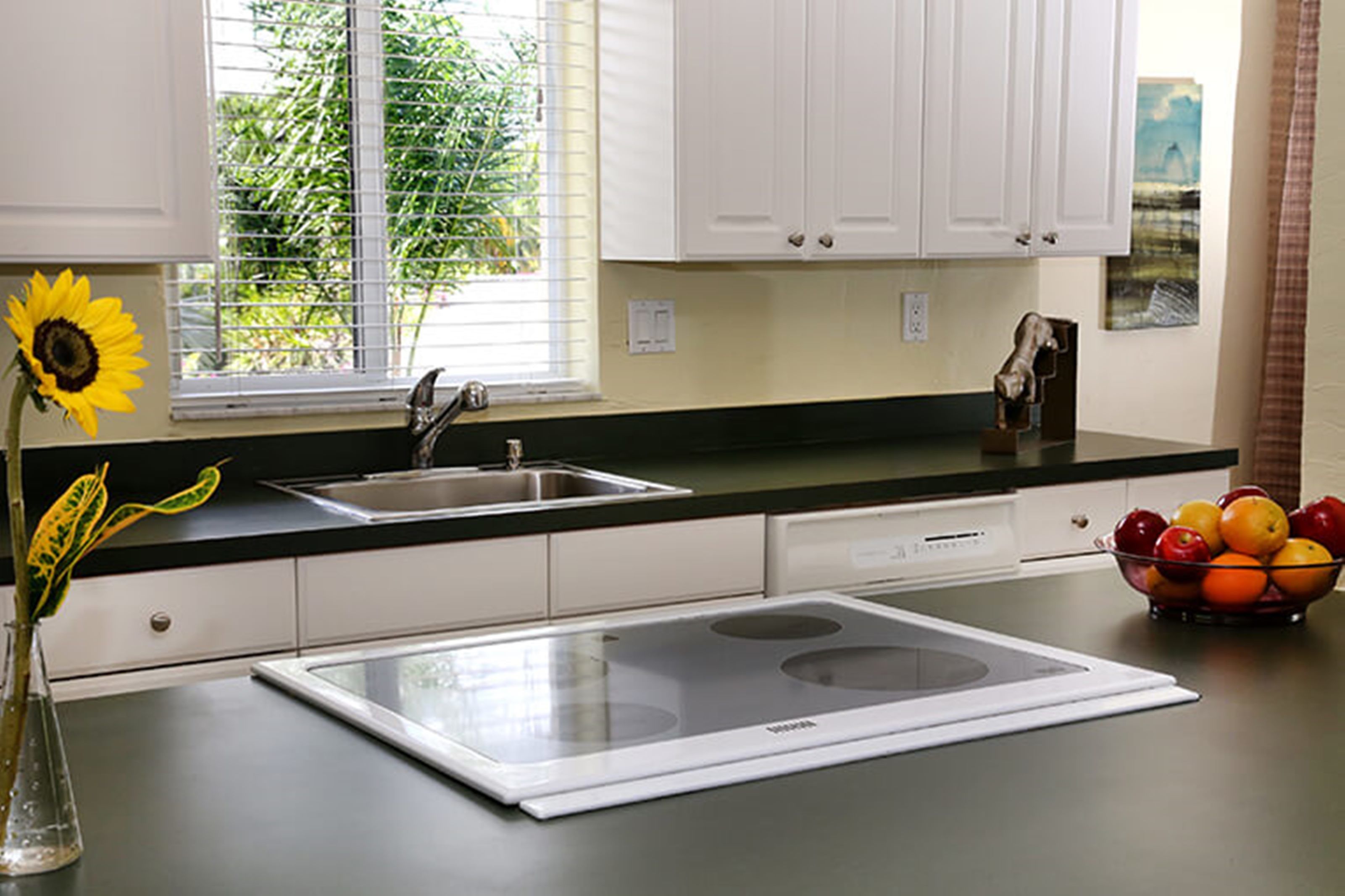 fridge, microwave, coffee/tea maker