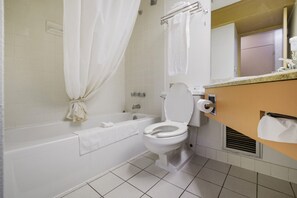 Free toiletries, hair dryer, towels