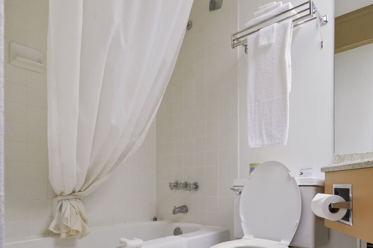 Free toiletries, hair dryer, towels