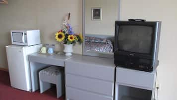 Blackout drapes, iron/ironing board, rollaway beds, free WiFi