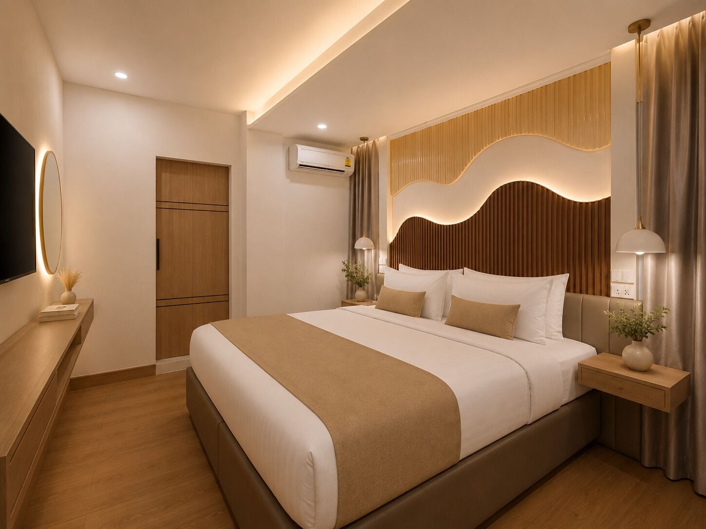 King Double Suite | 办公桌、免费 WiFi、床单