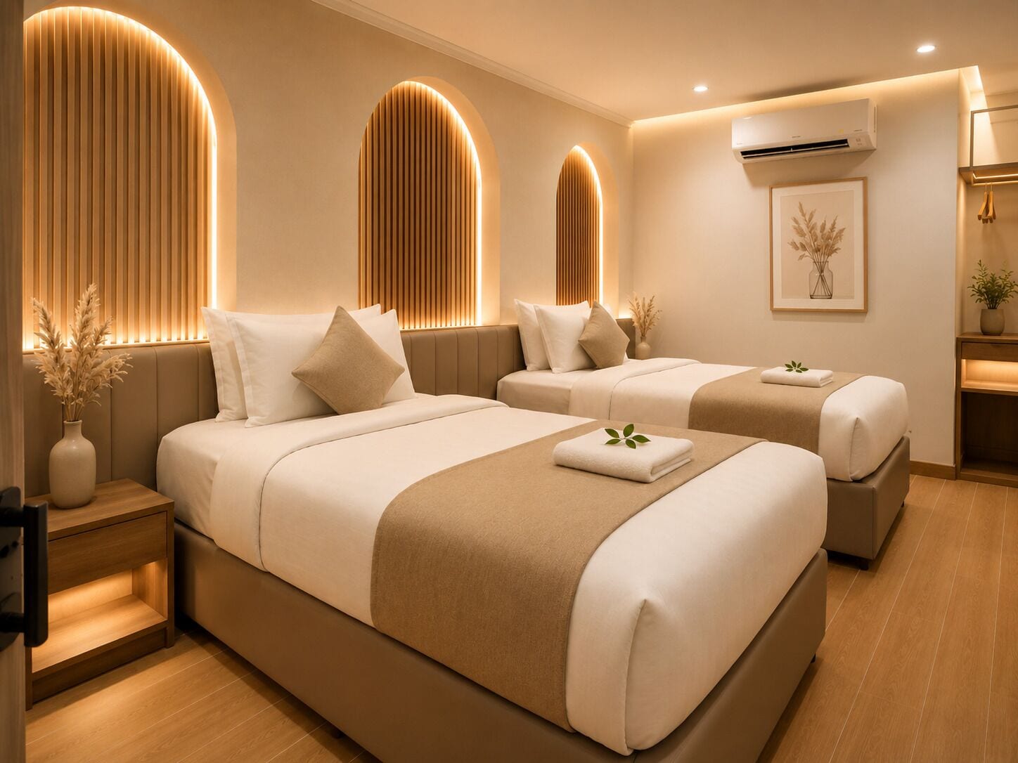 Twin Double Suite | 办公桌、免费 WiFi、床单