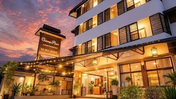 Front of property – evening/night