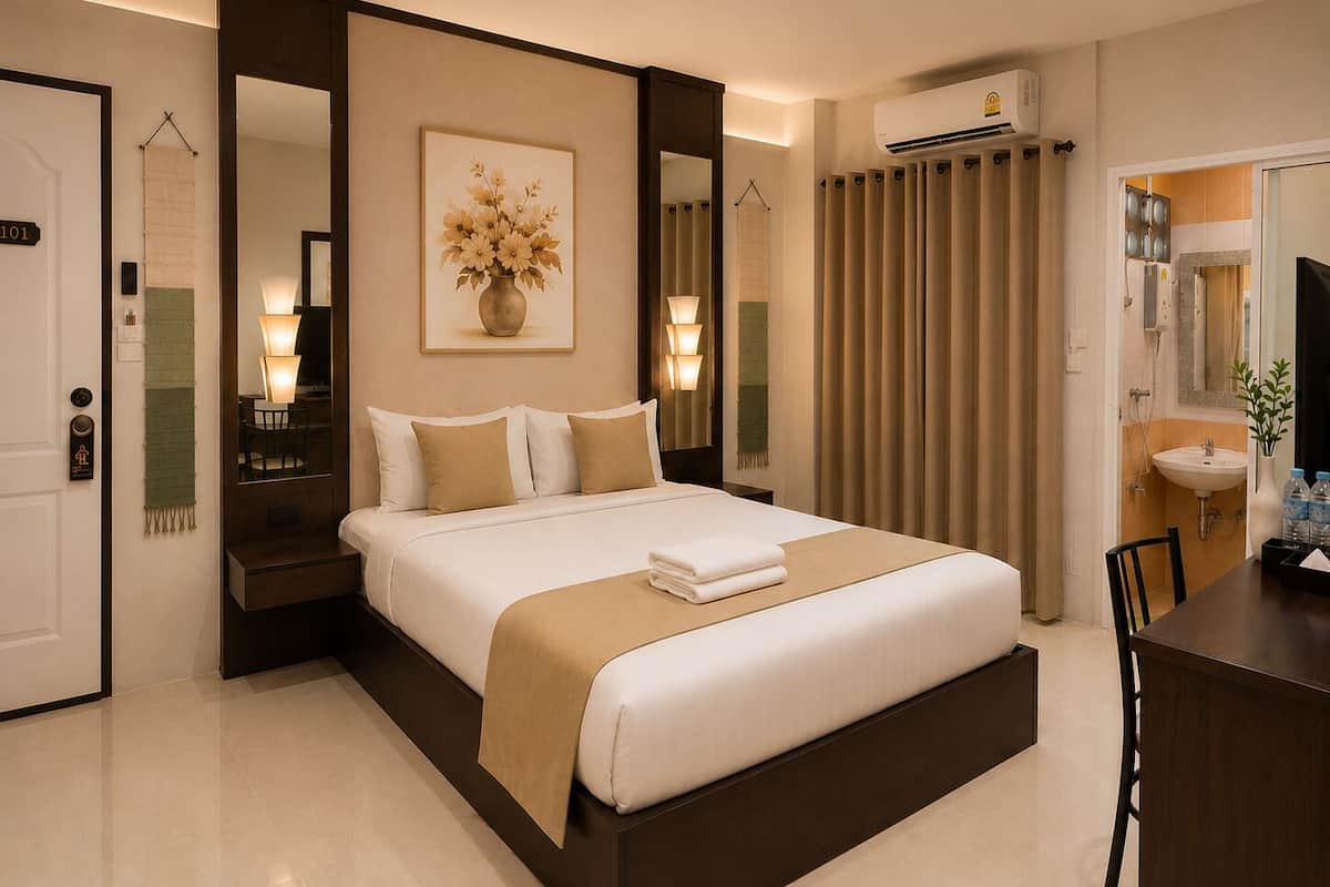 Standard Queen Room | Desk, WiFi (free), bed sheets