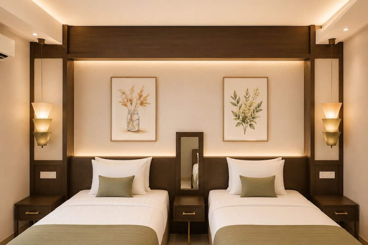 Standard Twin Room | Desk, WiFi (free), bed sheets