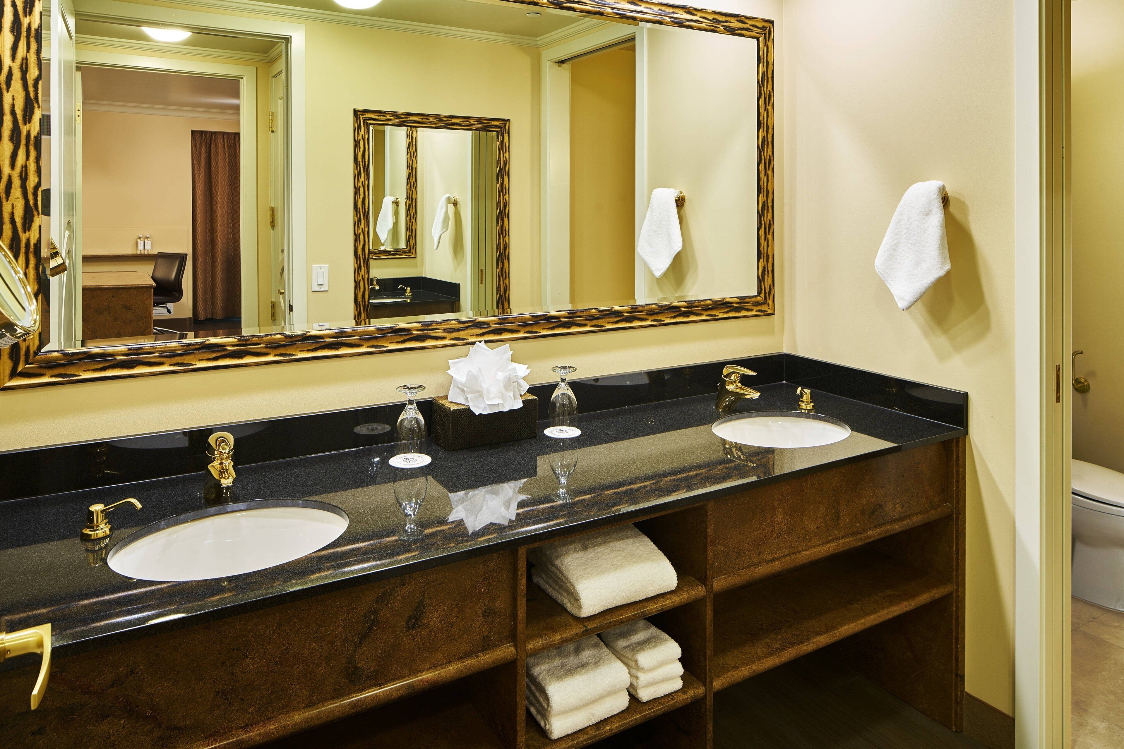 shower, designer toiletries, hair dryer, bathrobes