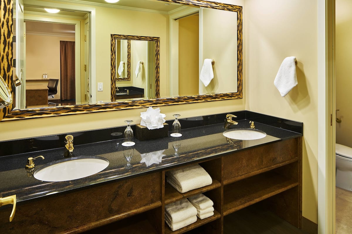 shower, designer toiletries, hair dryer, bathrobes