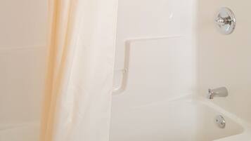 Classic Room, 2 Queen Beds | Bathroom | Combined shower/tub, free toiletries, hair dryer, towels