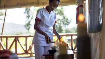 Body treatments, deep-tissue massages, body scrubs, facials