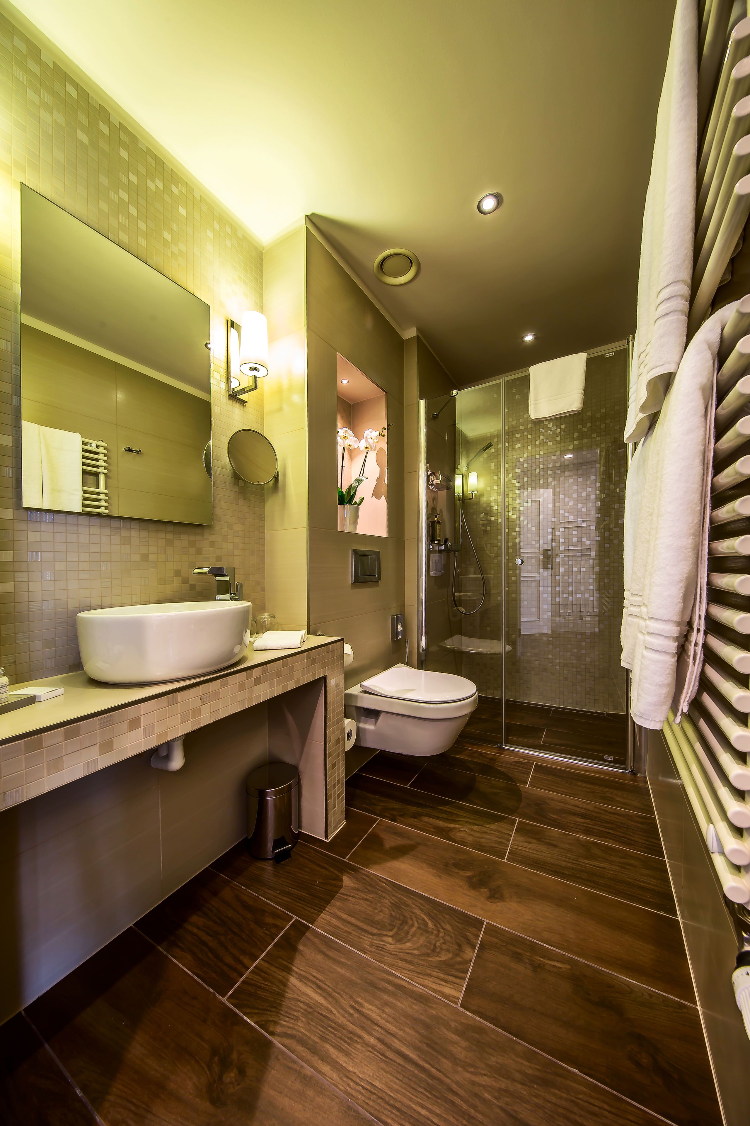 free toiletries, hair dryer, bathrobes, slippers