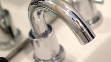 Shower, free toiletries, hair dryer, slippers