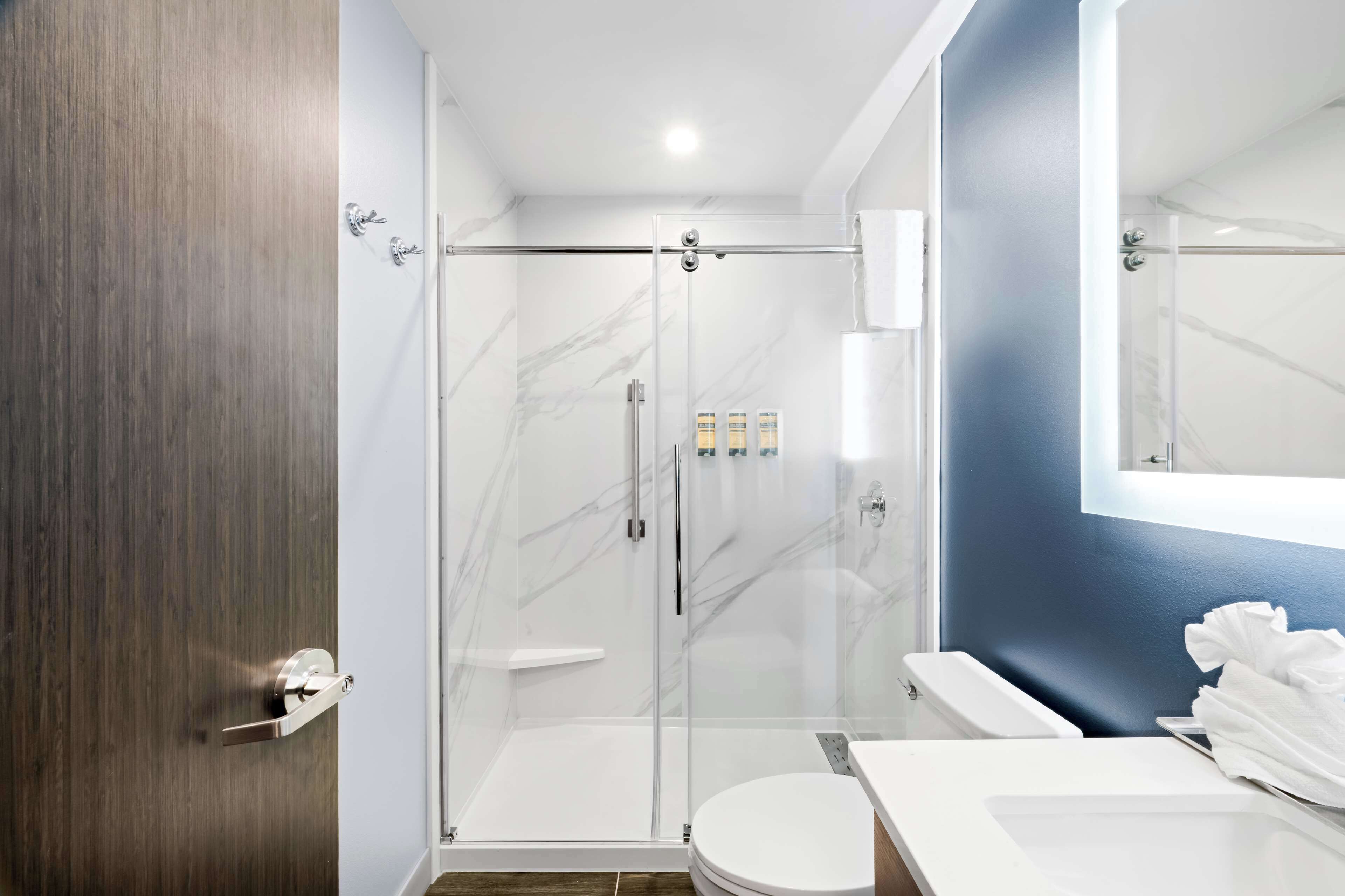 Standard Room, 1 King Bed, Non Smoking, Refrigerator & Microwave (Shower Only) | Bathroom
