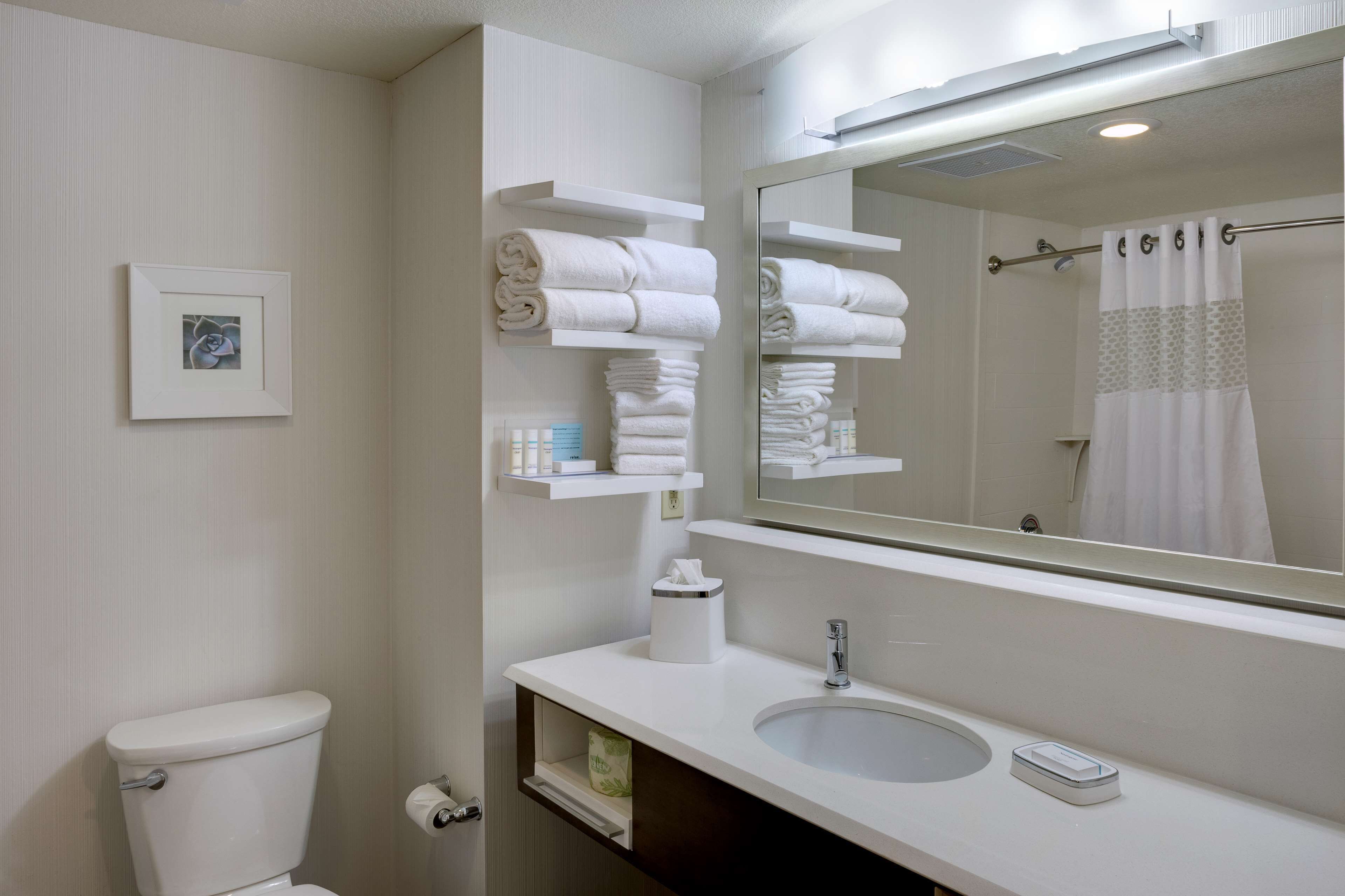 free toiletries, hair dryer, bathrobes, towels