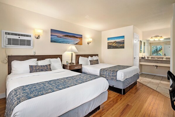 Standard Room, 2 Queen Beds | Desk, iron/ironing board, free WiFi, bed sheets