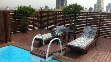 Outdoor pool, a rooftop pool