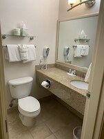 Room, 2 Queen Beds, Non Smoking | Bathroom | Free toiletries, hair dryer, towels
