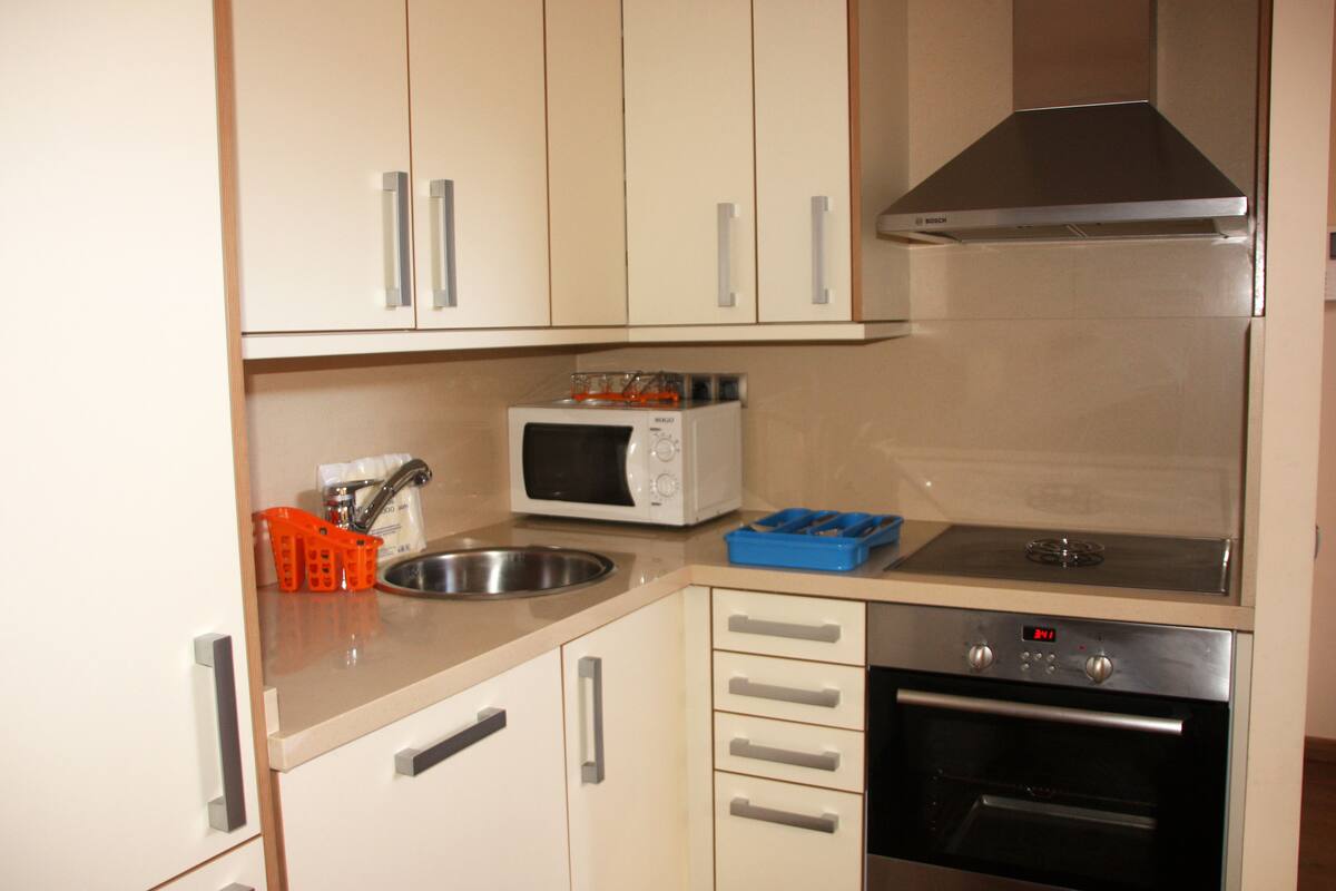 开间 | 私人厨房 | 茶具/咖啡用具、大冰箱、微波炉、洗碗机