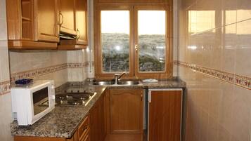 Grand réfrigérateur, micro-ondes, lave-vaisselle, cafetiÚre/bouilloire