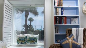 Porch with Ocean View, 1 Queen Bed, Shower | Premium bedding, individually decorated, individually furnished