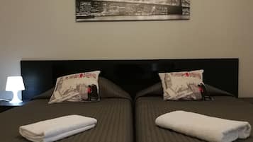 Desk, soundproofing, rollaway beds, free WiFi