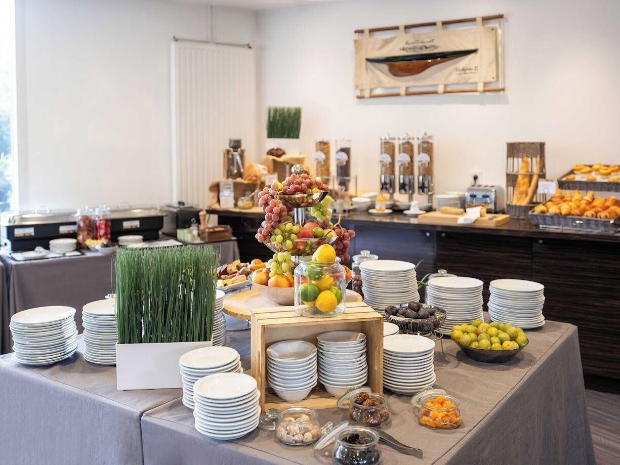 daily buffet breakfast (eur 19.5 per person)