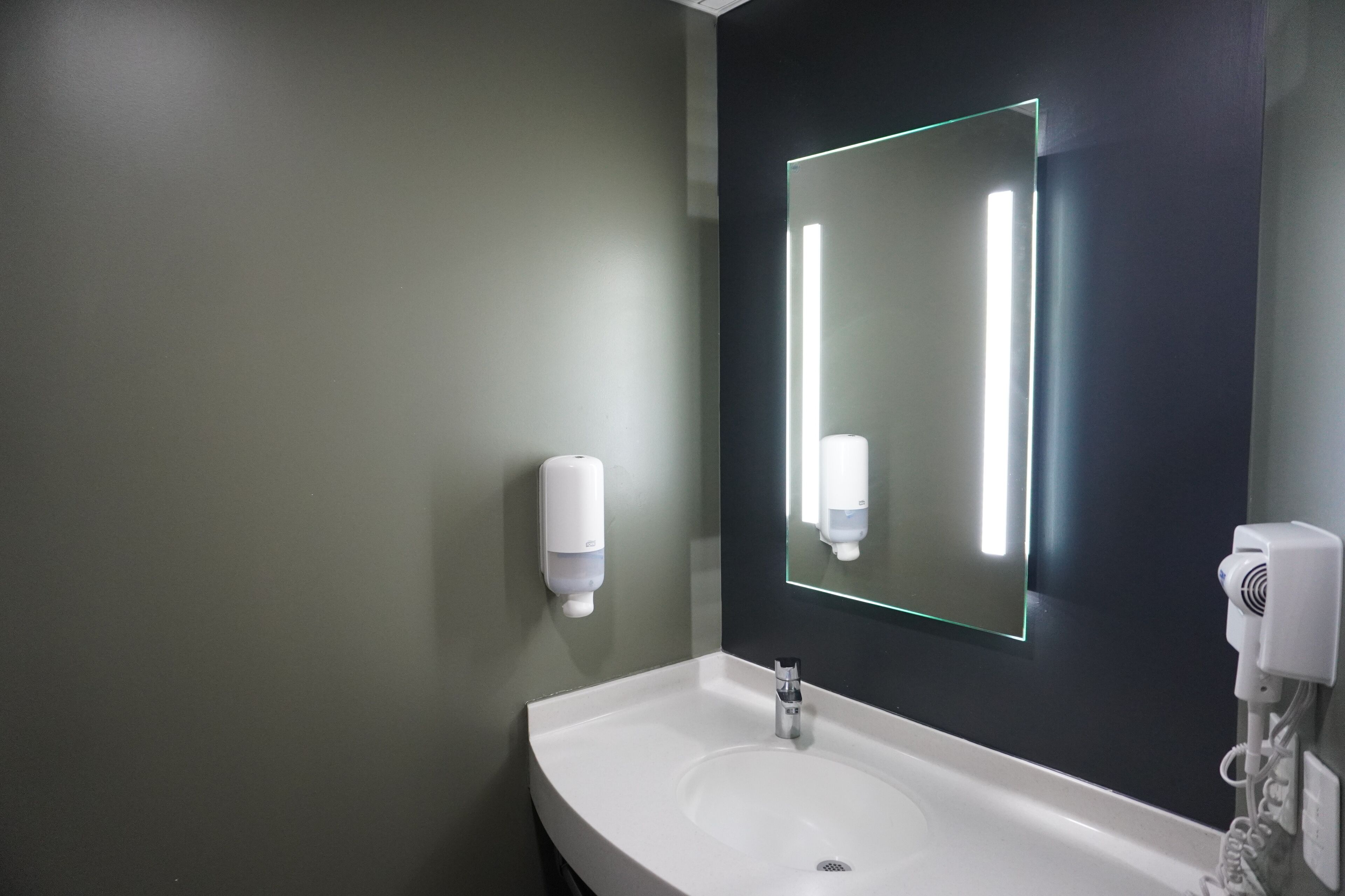 shower, eco-friendly toiletries, hair dryer, towels