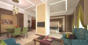 Pearl Family Suite | Living room - Najd Boutique Hotel (Doha)