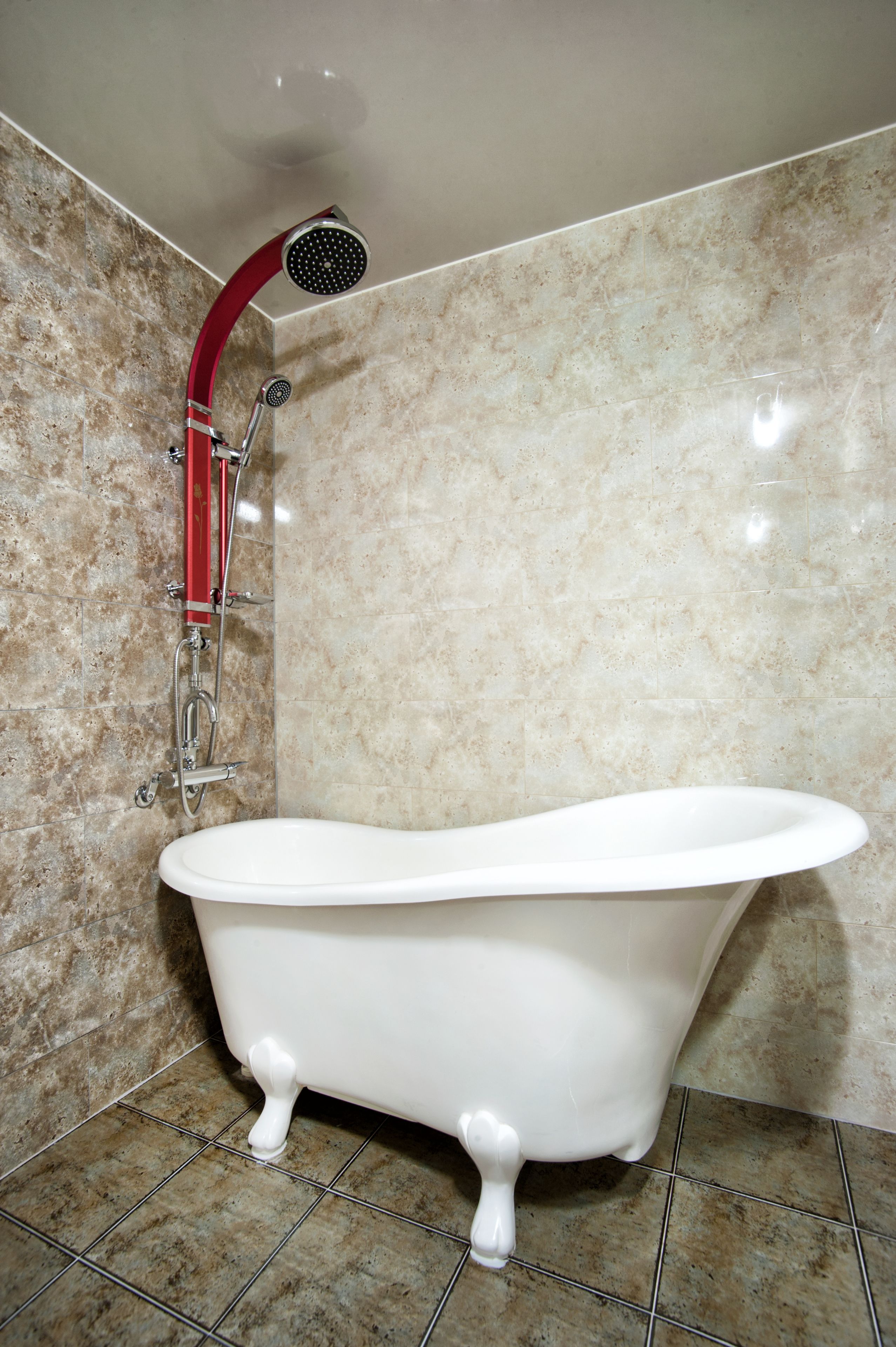 shower, hair dryer, bathrobes, slippers