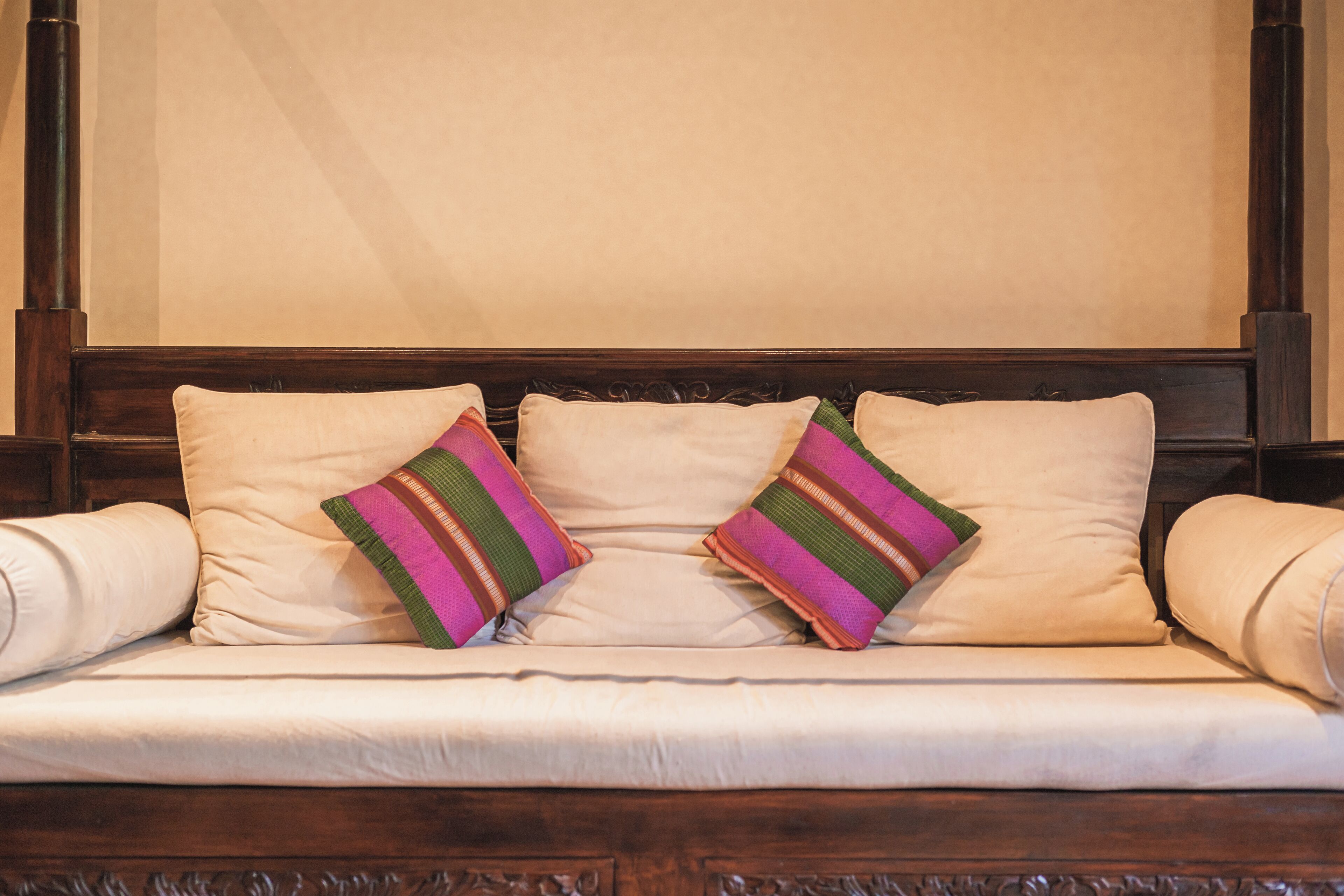 two bedroom jungle view villa with butler service | living area | 21-inch led tv with satellite channels