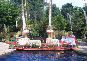 Outdoor wedding area