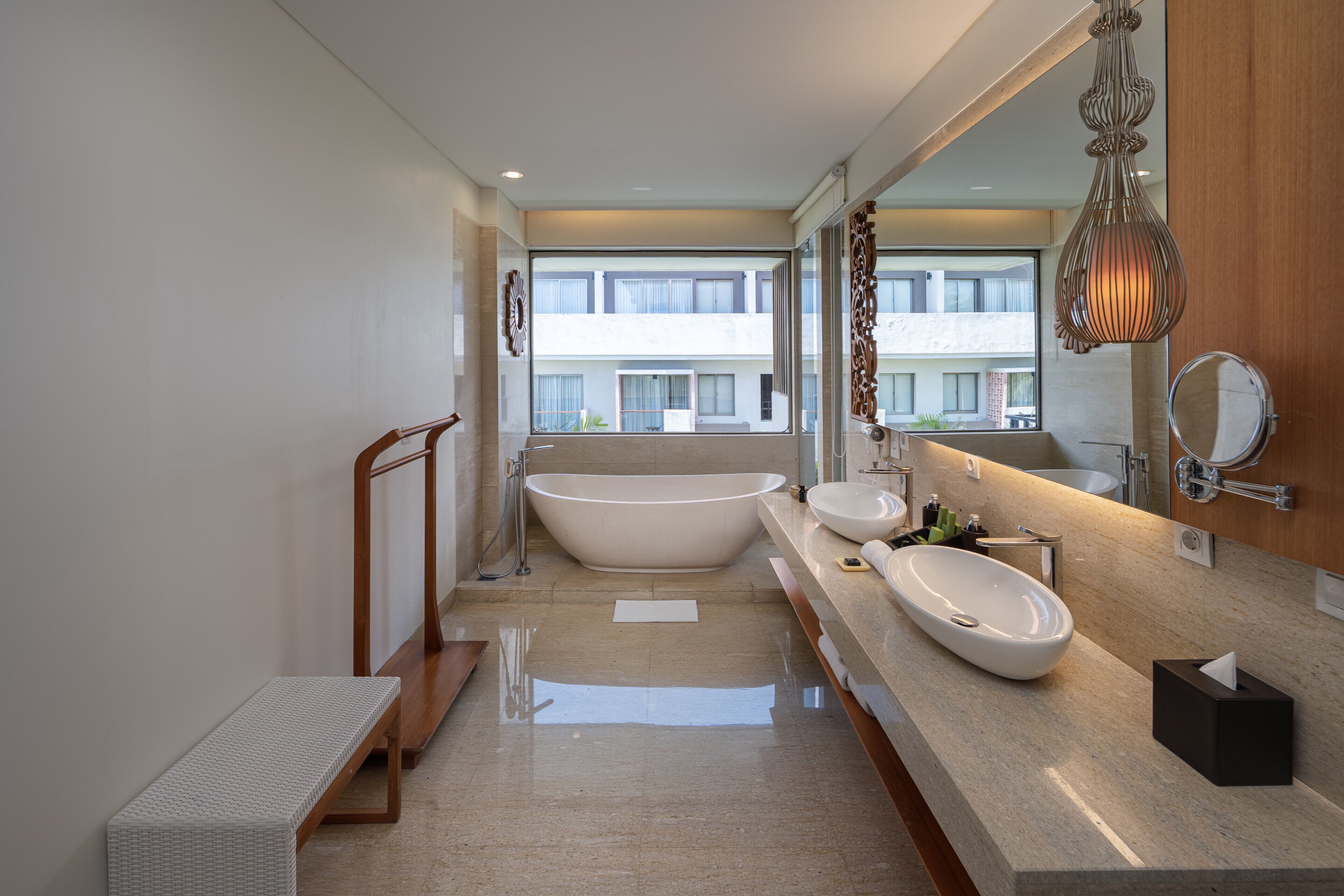 suite, 1 bedroom, garden view | bathroom | separate bathtub and shower, deep-soaking bathtub, free toiletries