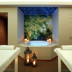 Salas para tratamentos a dois, sauna seca, sauna a vapor