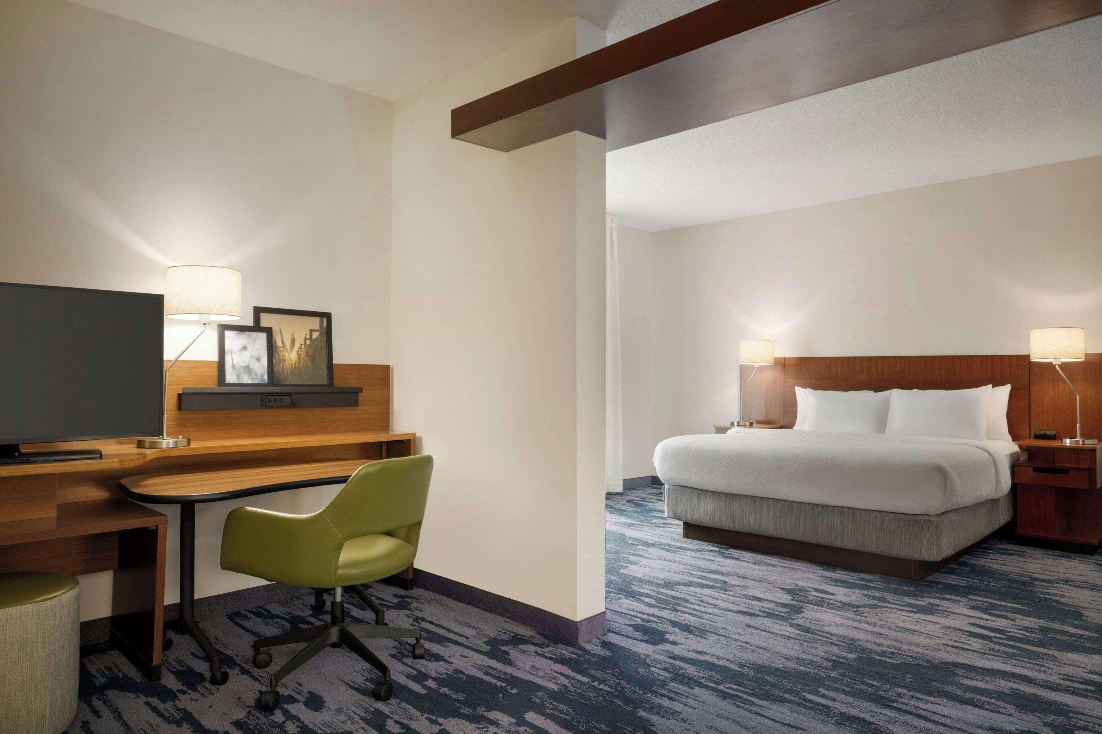 deluxe room | desk, laptop workspace, blackout curtains, iron/ironing board