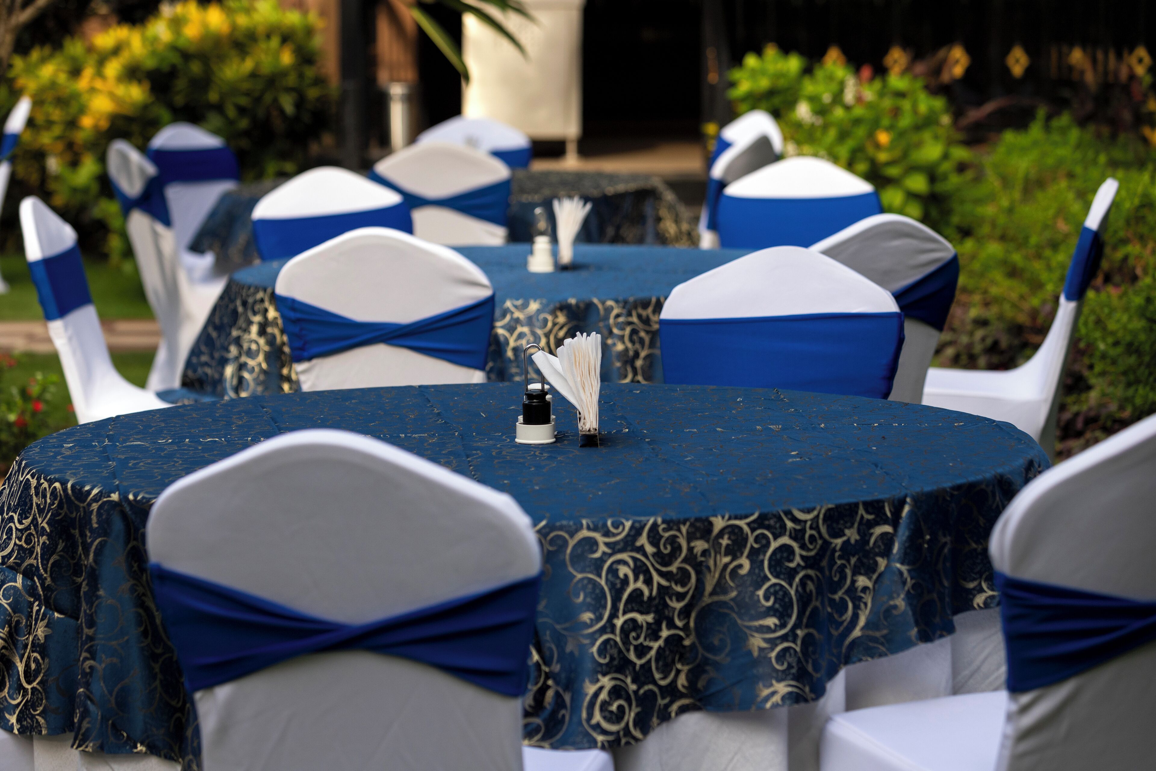 outdoor banquet area