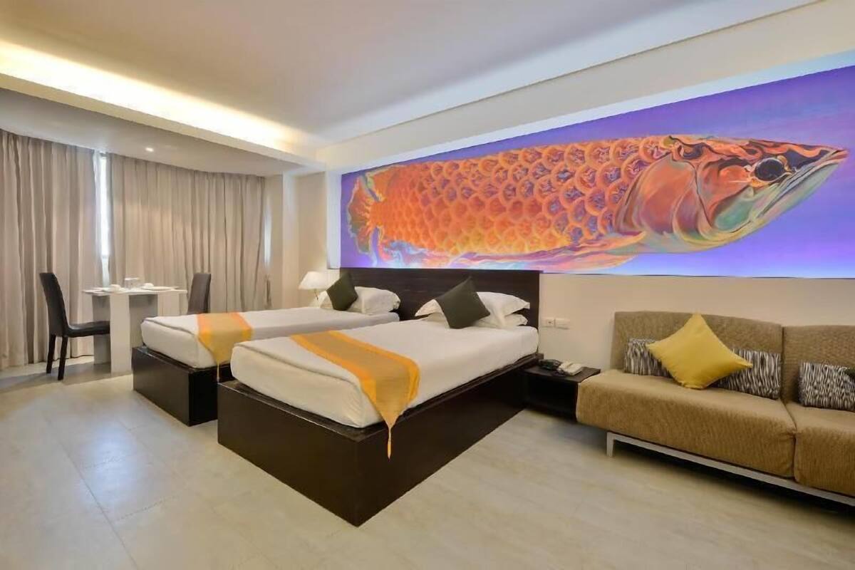 Ropa de cama de alta calidad y minibar