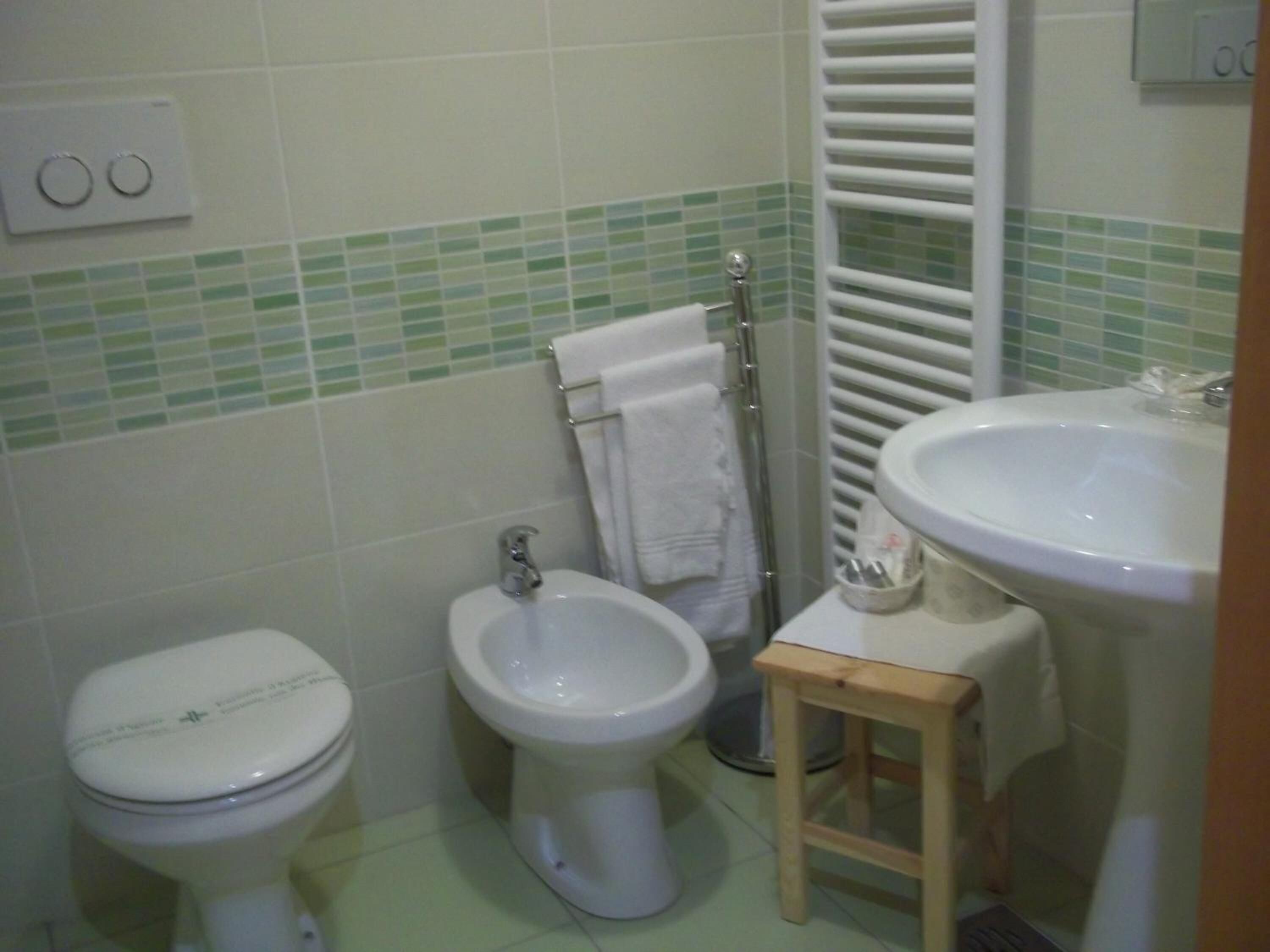 shower, free toiletries, hair dryer, bidet