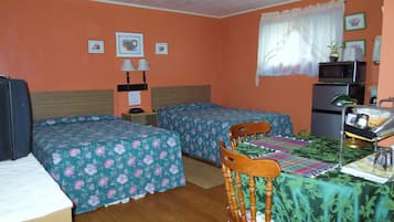 Standard Room, 2 Double Beds, Non Smoking | Desk, iron/ironing board, free WiFi