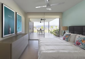 Condo panorámico, 3 habitaciones, cocina, vista al océano | 1 habitación y ropa de cama de alta calidad
