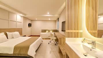 Habitación superior, hidromasaje | 1 habitación y ropa de cama de alta calidad