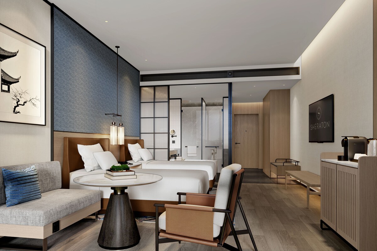 Deluxe Room, 2 Double Beds, City View