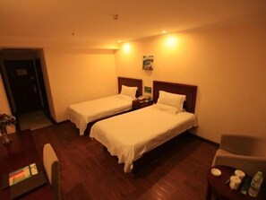 Desk, free WiFi, bed sheets