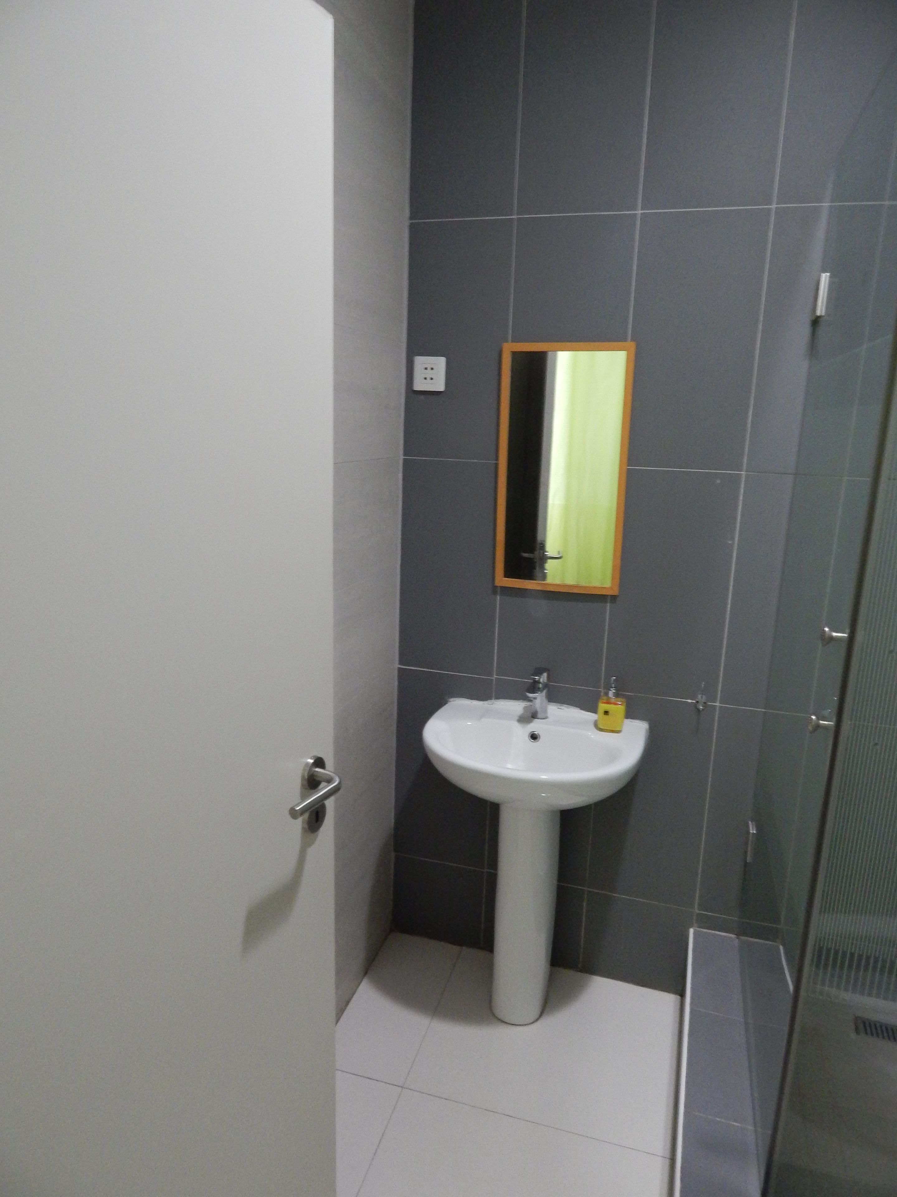 family room | bathroom | shower, free toiletries, hair dryer, towels