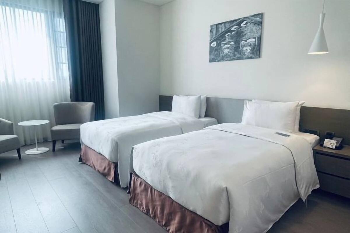 1 chambre, literie de qualité supérieure, couette en duvet d'oie